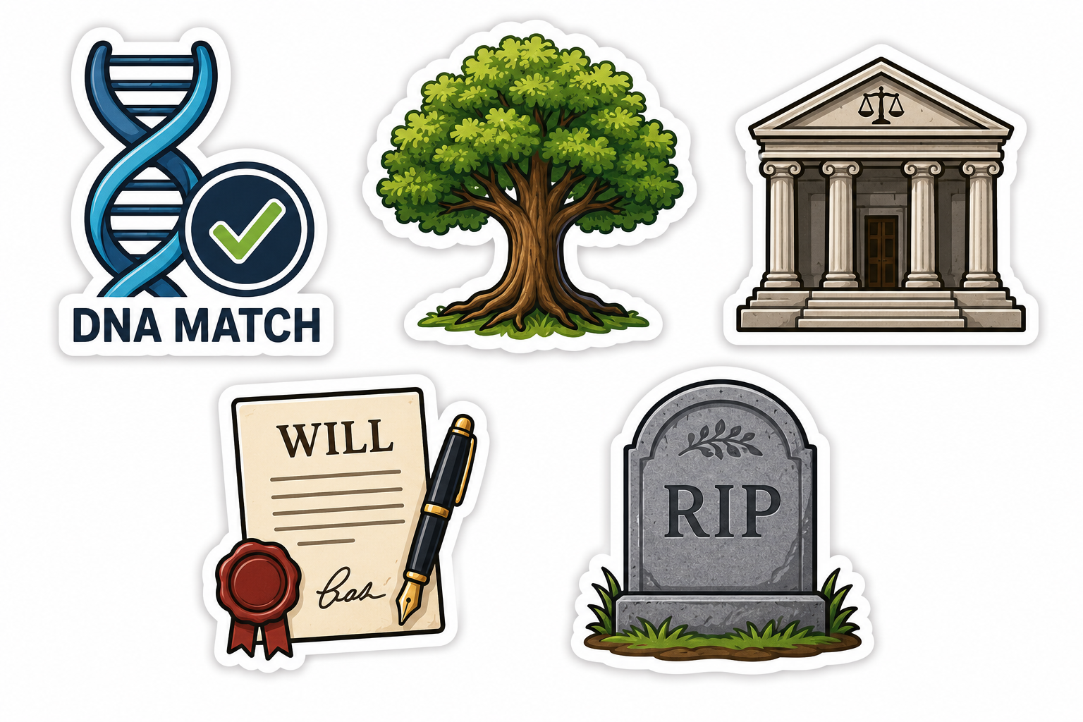 Genealogy Themed Stickers